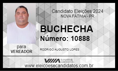 Candidato BUCHECHA 2024 - NOVA FÁTIMA - Eleições