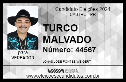 Candidato TURCO MALVADO 2024 - CASTRO - Eleições