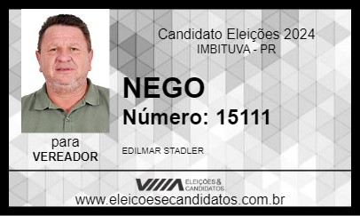 Candidato NEGO 2024 - IMBITUVA - Eleições