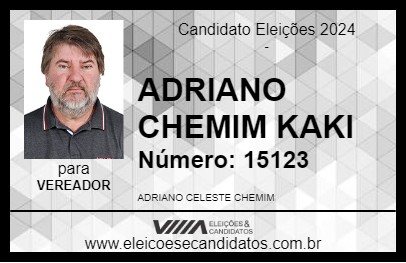 Candidato ADRIANO CHEMIM KAKI 2024 - IMBITUVA - Eleições