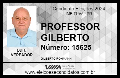 Candidato PROFESSOR GILBERTO 2024 - IMBITUVA - Eleições