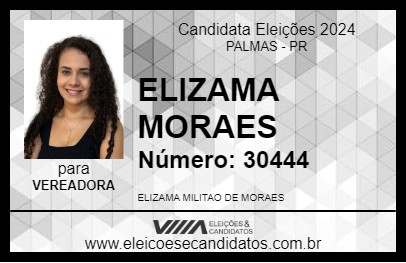 Candidato ELIZAMA MORAES 2024 - PALMAS - Eleições