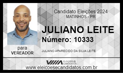 Candidato JULIANO LEITE 2024 - MATINHOS - Eleições