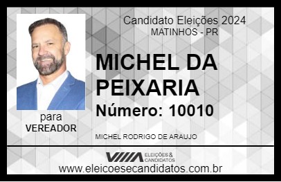 Candidato MICHEL DA PEIXARIA 2024 - MATINHOS - Eleições