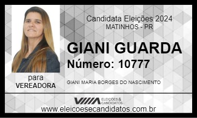 Candidato GIANI GUARDA  2024 - MATINHOS - Eleições