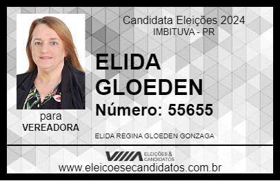 Candidato ELIDA GLOEDEN 2024 - IMBITUVA - Eleições