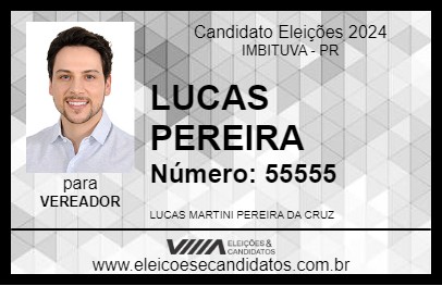 Candidato LUCAS PEREIRA 2024 - IMBITUVA - Eleições