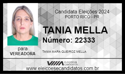 Candidato TANIA MELLA 2024 - PORTO RICO - Eleições