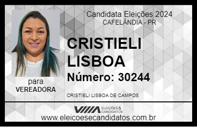 Candidato CRISTIELI   LISBOA 2024 - CAFELÂNDIA - Eleições