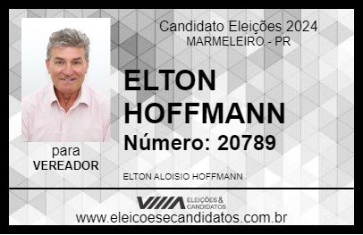 Candidato ELTON HOFFMANN 2024 - MARMELEIRO - Eleições