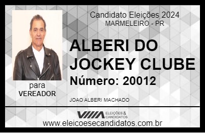 Candidato ALBERI DO JOCKEY CLUBE 2024 - MARMELEIRO - Eleições