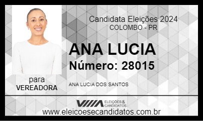 Candidato ANA LUCIA 2024 - COLOMBO - Eleições