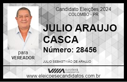 Candidato JULIO ARAUJO  CASCA 2024 - COLOMBO - Eleições