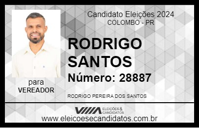 Candidato RODRIGO SANTOS 2024 - COLOMBO - Eleições