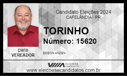 Candidato TORINHO 2024 - CAFELÂNDIA - Eleições