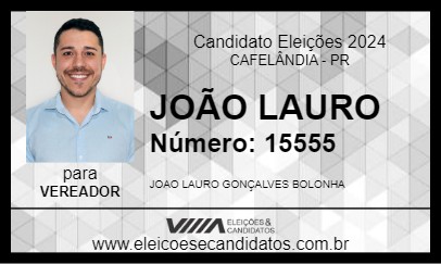 Candidato JOÃO LAURO 2024 - CAFELÂNDIA - Eleições