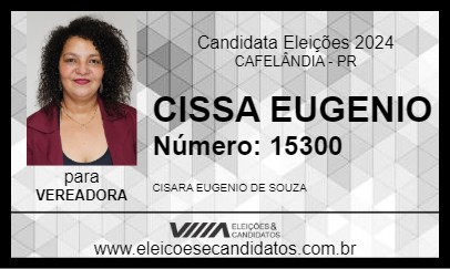 Candidato CISSA EUGENIO 2024 - CAFELÂNDIA - Eleições