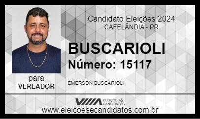 Candidato BUSCARIOLI 2024 - CAFELÂNDIA - Eleições