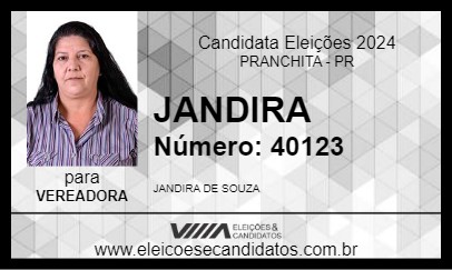 Candidato JANDIRA 2024 - PRANCHITA - Eleições