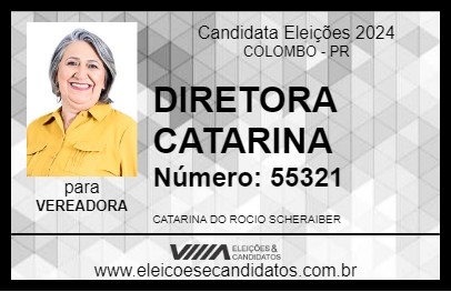 Candidato DIRETORA CATARINA 2024 - COLOMBO - Eleições