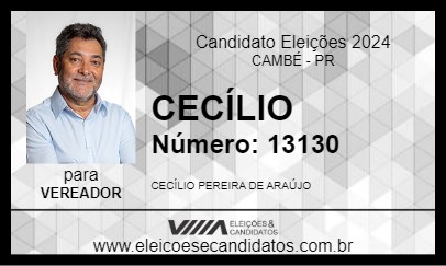 Candidato CECÍLIO 2024 - CAMBÉ - Eleições