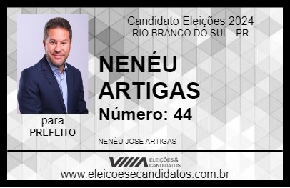 Candidato NENÉU ARTIGAS 2024 - RIO BRANCO DO SUL - Eleições