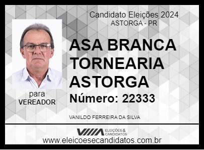 Candidato ASA BRANCA TORNEARIA ASTORGA 2024 - ASTORGA - Eleições