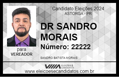 Candidato DR SANDRO MORAIS 2024 - ASTORGA - Eleições