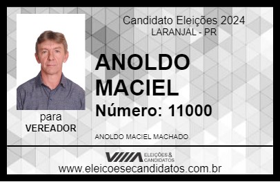 Candidato ANOLDO MACHADO 2024 - LARANJAL - Eleições