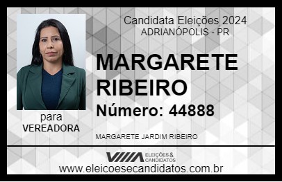 Candidato MARGARETE RIBEIRO 2024 - ADRIANÓPOLIS - Eleições