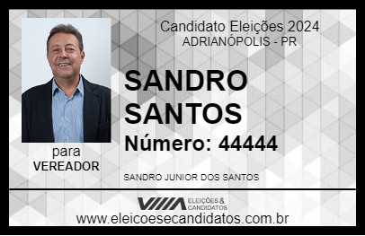 Candidato SANDRO SANTOS 2024 - ADRIANÓPOLIS - Eleições