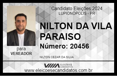 Candidato NILTON DA VILA PARAISO 2024 - LUPIONÓPOLIS - Eleições