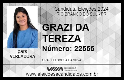 Candidato GRAZI DA TEREZA 2024 - RIO BRANCO DO SUL - Eleições