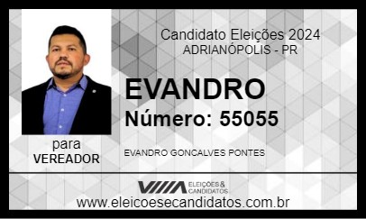 Candidato EVANDRO 2024 - ADRIANÓPOLIS - Eleições