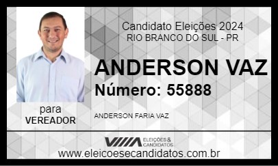 Candidato ANDERSON VAZ 2024 - RIO BRANCO DO SUL - Eleições