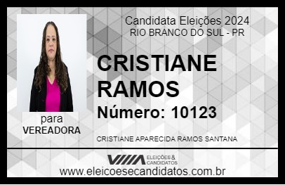 Candidato CRISTIANE RAMOS 2024 - RIO BRANCO DO SUL - Eleições