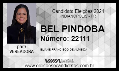 Candidato BEL PINDOBA 2024 - INDIANÓPOLIS - Eleições