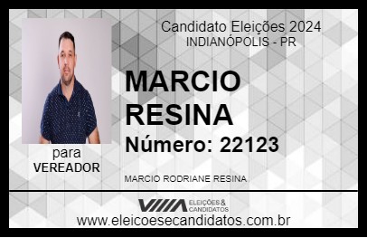 Candidato MARCIO RESINA 2024 - INDIANÓPOLIS - Eleições