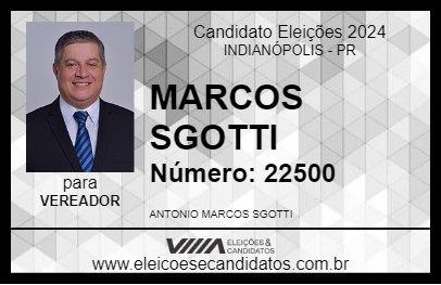 Candidato MARCOS SGOTTI 2024 - INDIANÓPOLIS - Eleições