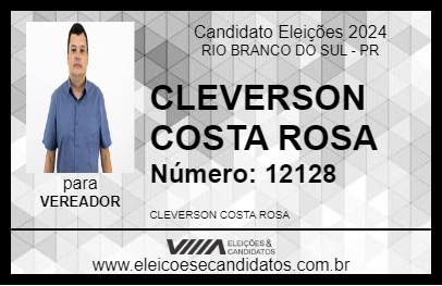 Candidato CLEVERSON COSTA ROSA 2024 - RIO BRANCO DO SUL - Eleições