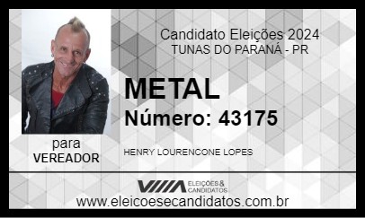 Candidato METAL 2024 - TUNAS DO PARANÁ - Eleições