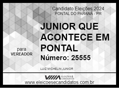 Candidato JUNIOR QUE ACONTECE EM PONTAL 2024 - PONTAL DO PARANÁ - Eleições