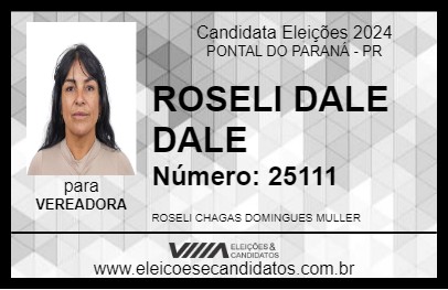 Candidato ROSELI DALE DALE 2024 - PONTAL DO PARANÁ - Eleições