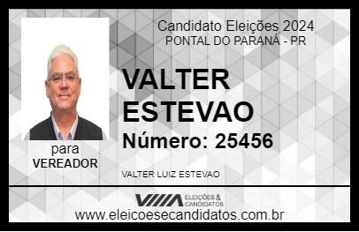 Candidato VALTER ESTEVAO 2024 - PONTAL DO PARANÁ - Eleições