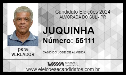 Candidato JUQUINHA 2024 - ALVORADA DO SUL - Eleições