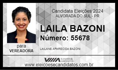 Candidato LAILA BAZONI 2024 - ALVORADA DO SUL - Eleições