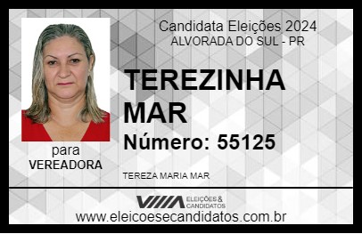 Candidato TEREZINHA MAR 2024 - ALVORADA DO SUL - Eleições