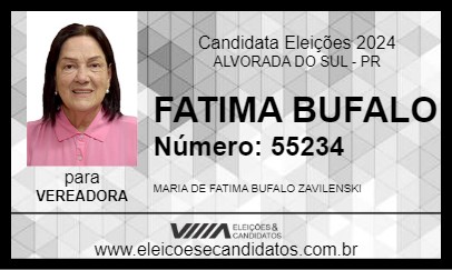 Candidato FATIMA BUFALO 2024 - ALVORADA DO SUL - Eleições