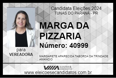 Candidato MARGA DA PIZZARIA 2024 - TUNAS DO PARANÁ - Eleições