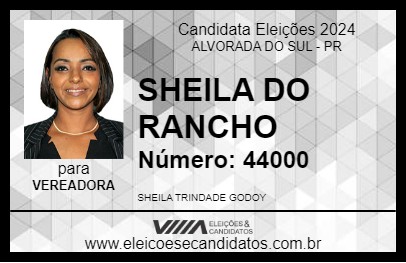 Candidato SHEILA DO RANCHO 2024 - ALVORADA DO SUL - Eleições